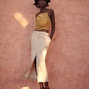 Zara Strappy Draped Top Size L